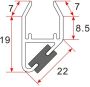 Xellanz Riko universele magneetstrip deur 8-10 mm transparant lengte 204 cm - Thumbnail 5