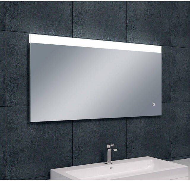 Wiesbaden Single spiegel rechthoek met LED dimbaar en spiegelverwarming 120 x 60 cm 38.3787