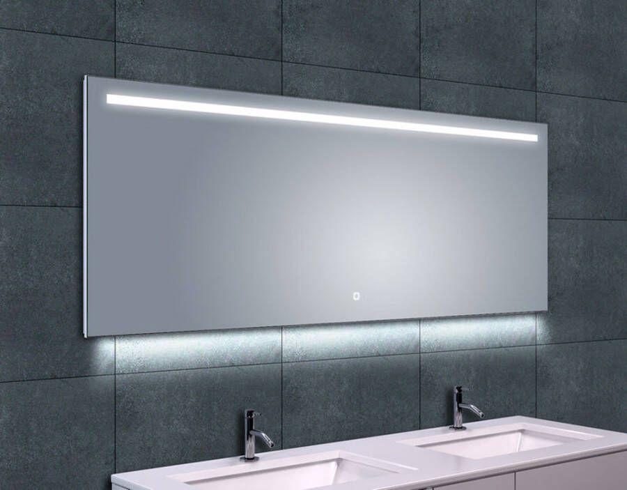 Wiesbaden Ambi one spiegel rechthoek met LED dimbaar en spiegelverwarming 160 x 60 cm
