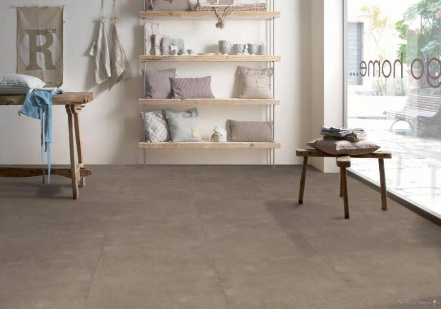 Armonie Ceramiche Work keramische vloertegel betonlook gerectificeerd 60 x 60 cm Bronzo