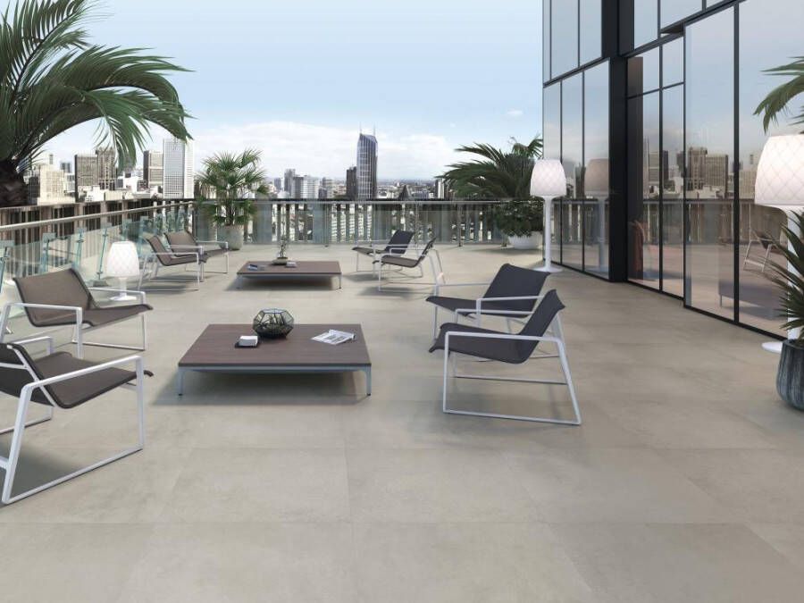 Baldocer Cerámica Grafton keramische vloertegel betonlook gerectificeerd 60 x 60 cm grey