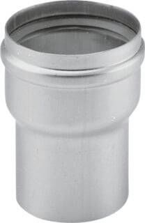 SOLAR Plus Alu fix enkelwandig rookgas verloop aluminium steekeind 80mm mof 100mm lengte