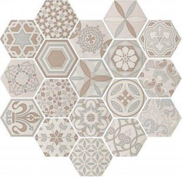Cifre Cerámica Cifre Vodevil Ivory wandtegel hexagon 18x18 cm multicolor glans - Foto 2