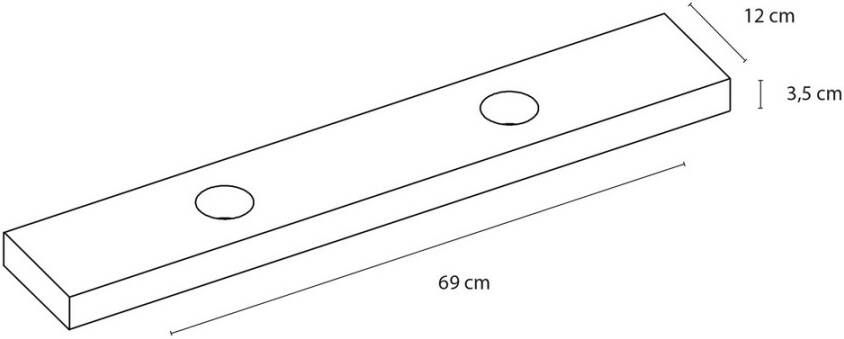 Differnz Fabulous spiegelkoof met verlichting 69 x 12 x 3 5 cm wit