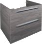 Differnz Fit wastafelonderkast met 2 lades en afdekblad (geschikt voor een waskom) 46 x 60 x 55 2 cm grijs eiken - Thumbnail 2