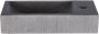 Differnz Ribble fonteinset 38x18x8cm Rechthoek 1 kraangat recht chroom kraan natuursteen zwart 38.402.20 - Thumbnail 4