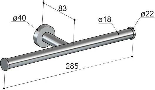 Hotbath Cobber dubbele toiletrolhouder 4 x 28 5 x 8 3 cm gepolijst messing