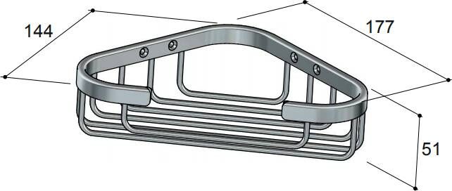 Hotbath Cobber hoekkorf 5 1 x 17 7 x 14 4 cm mat wit