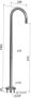Hotbath Cobber vrijstaande baduitloop 106 cm hoog met gebogen uitloop van 22 5 cm geborsteld messing pvd - Thumbnail 7