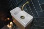Douche Concurrent Toiletkraan Set Inbouw Muur Rond Koudwaterkraan Geborsteld Mat Goud Inkortbaar met Sifon en Always Open Plug - Thumbnail 3