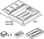 INK lade-indeling bestaande uit 2x model M lade-verdeling inclusief 2 anti-slipmatten 4cm antraciet - Thumbnail 3