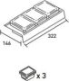 INK lade-indeling bestaande uit 2x model S lade-verdeling inclusief 2 anti-slipmatten 4cm antraciet - Thumbnail 4