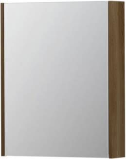 INK SPK2 spiegelkast met 1 dubbelzijdige spiegeldeur 2 verstelbare glazen planchetten stopcontact en schakelaar 60 x 14 x 73 cm mat wit