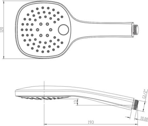 Royal Plaza Gondo handdouche met 3 straalsoorten chroom 60312 - Foto 2