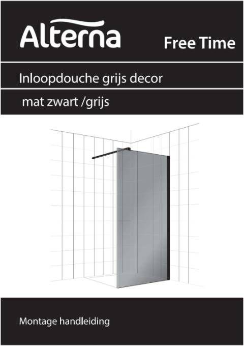 Sub 51 walk in 140x198 timeless mat zwart decor grijs mat zwart grijs timeless