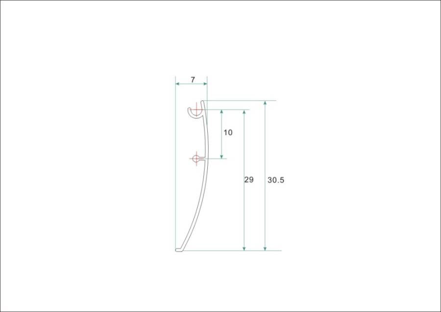 Xellanz afdekstrip wandprofiel 200 cm economy model aluminium chroom - Foto 3