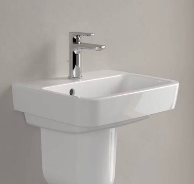 Villeroy & Boch O.novo fontein met kraangat en overloop 45 x 37 cm wit alpin