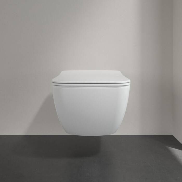 Villeroy & Boch Venticello Combi-Pack met Rimless hangend diepspoel toilet Ceramicplus en toiletzitting met QuickRelease en Softclose 37 5 x 56 cm