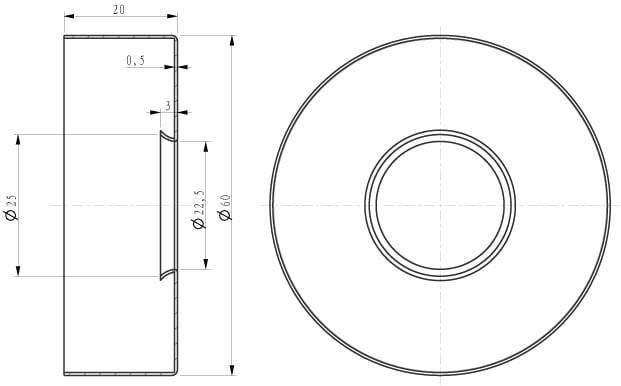 Wiesbaden Caral luxe douche-arm rond muurbevestiging 35 cm mat zwart