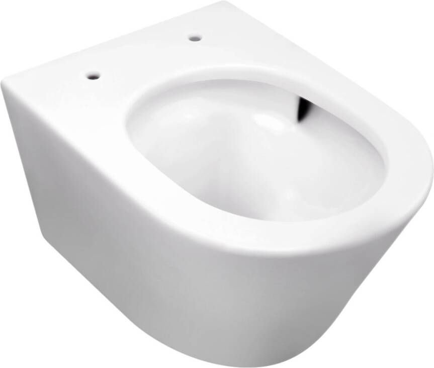 Wiesbaden Vesta rimless hangend toilet met Tornado-flush 42 x 35 8 x 52 5 cm glanzend wit