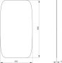 Xellanz Mini rechthoekige spiegel zonder lijst 80 x 45 cm - Thumbnail 3
