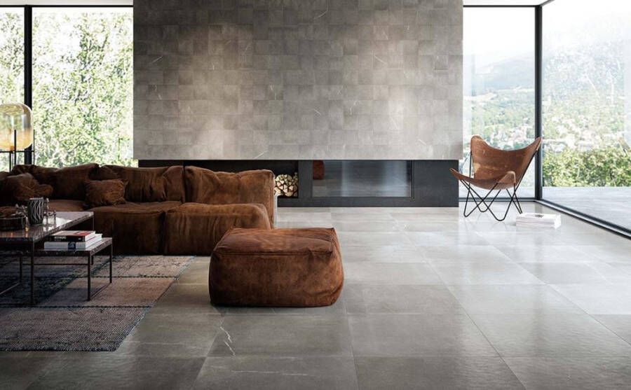 Fap Ceramiche Maku keramische vloertegel natuursteenlook gerectificeerd 60 x 60 cm grey