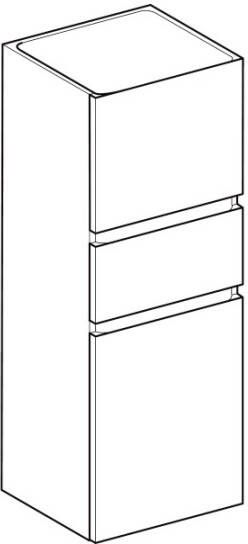 Geberit Renova Plan halfhoge kast met 2 deuren en 1 lade 105 x 39 x 36 cm mat lava - Foto 2