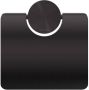 Geesa Opal toiletrolhouder met klep 14 x 2 3 x 13 7 cm zwart metaal geborsteld - Thumbnail 2