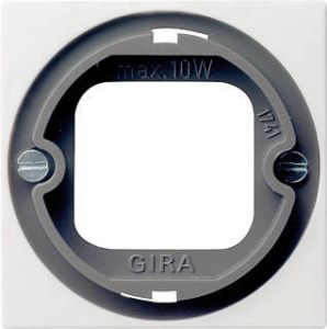 GIRA System 55 kunststof inbouw inzetplaat rond wit (RAL9010)