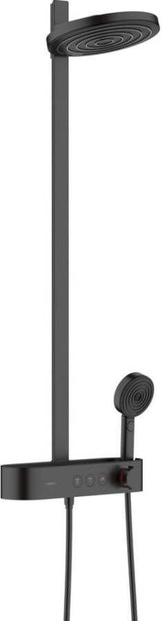 Hansgrohe Regendouche set Pulsify S Showerpipe 2 Jets EcoSmart Met ShowerTablet Select 400 Mat Zwart