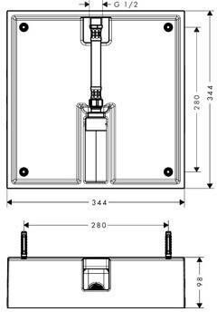 Hansgrohe Raindance E inbouwdeel voor hoofddouche E400 Air 1jet