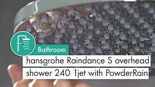 Hansgrohe Raindance S hoofddouche 240 1jet PowderRain mat zwart