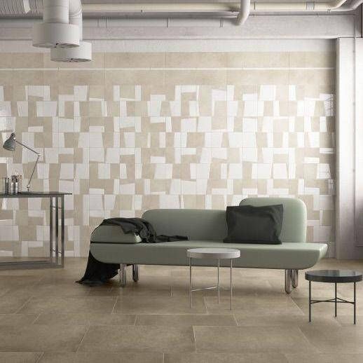 Herberia Ceramiche Timeless keramische vloertegel betonlook gerectificeerd 60 x 60 cm ecru