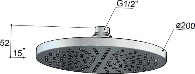 Hotbath Archie Hoofddouche t.b.v. Plafondbuis Rond 20 cm RVS 316 AR100IX - Foto 3
