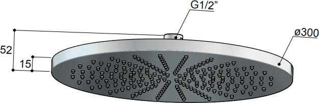 Hotbath Archie Hoofddouche t.b.v. Plafondbuis Rond 30 cm RVS 316 AR106IX - Foto 4