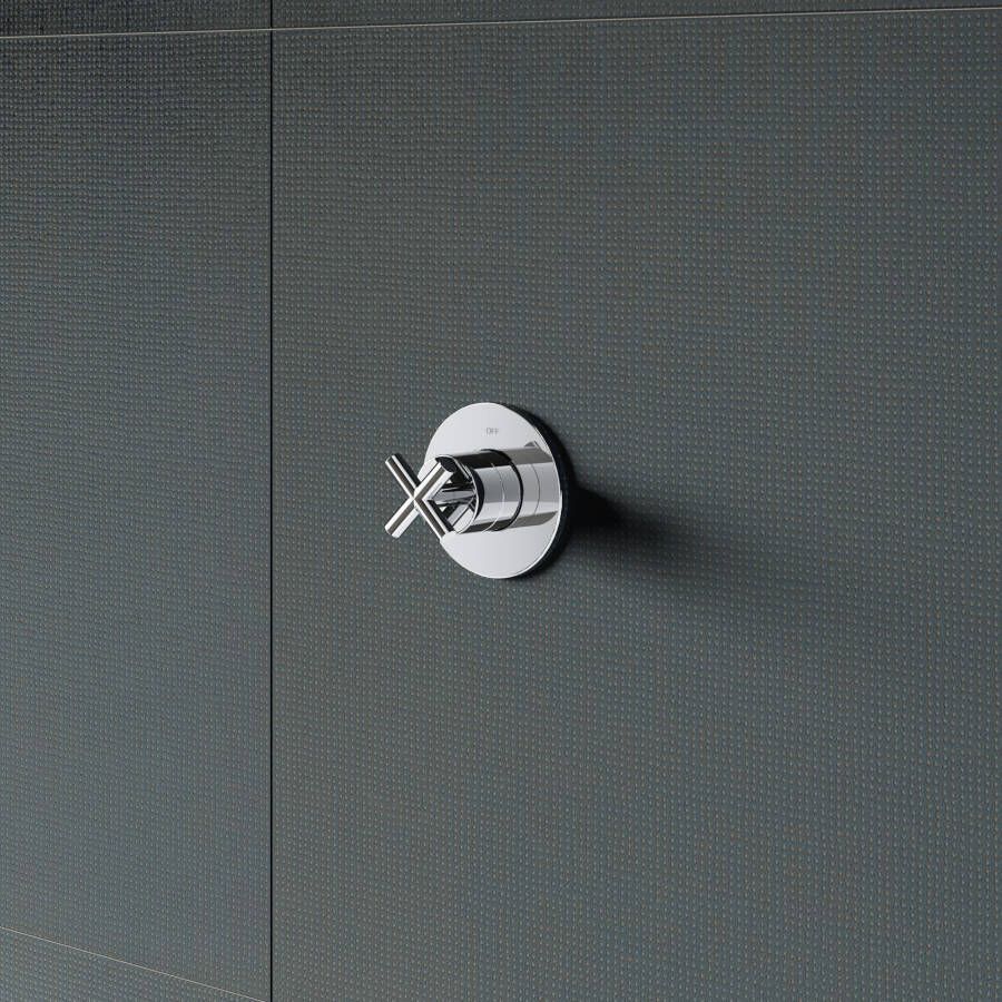 Hotbath Stopkraan Chap Inbouw voor Thermostaat Chroom (excl. inbouwdeel)