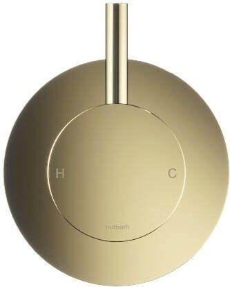 Hotbath Cobber 1-hendel wastafelmengkraan 27 8 cm hoog met draaibare uitloop van 13 5 cm gepolijst messing PVD