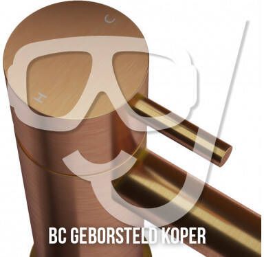 Hotbath Cobber M444 ronde handdouche met wandsteun en doucheslang 150cm messing geborsteld PVD M444BBP - Foto 9