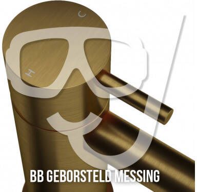 Hotbath OUTLET Stopkraan Cobber Inbouw Thermostaat Geborsteld Messing (excl. inbouwdeel) Living Colours (NIEUW ARTIKELNUMMER HTBCB7068EXTBB)
