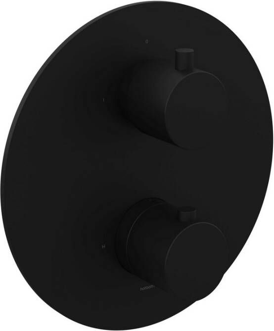 Hotbath Cobber afbouwdeel inbouwthermostaat met 2 functies stop-omstel mat zwart CB009EXTBL