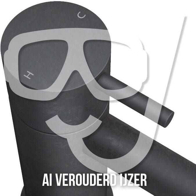 Douche Concurrent Handdoekhouder Hotbath Cobber 64cm Verouderd Ijzer - Foto 2