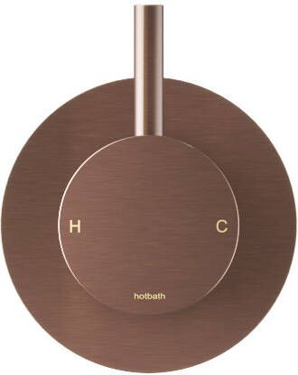 Hotbath Cobber toiletrolhouder zonder klep 4 x 16 5 x 8 3 cm geborsteld koper PVD