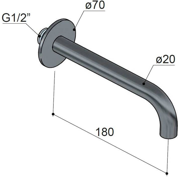 Hotbath Wastafelkraan Uitloop Cobber Rond 18 cm Geborsteld Koper Living Colours - Foto 2