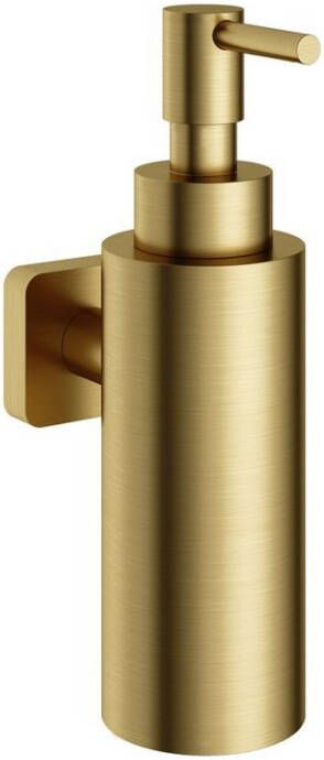 Hotbath Gal zeepdispenser wandmodel 17 3 x 5 x 10 7 cm geborsteld messing PVD