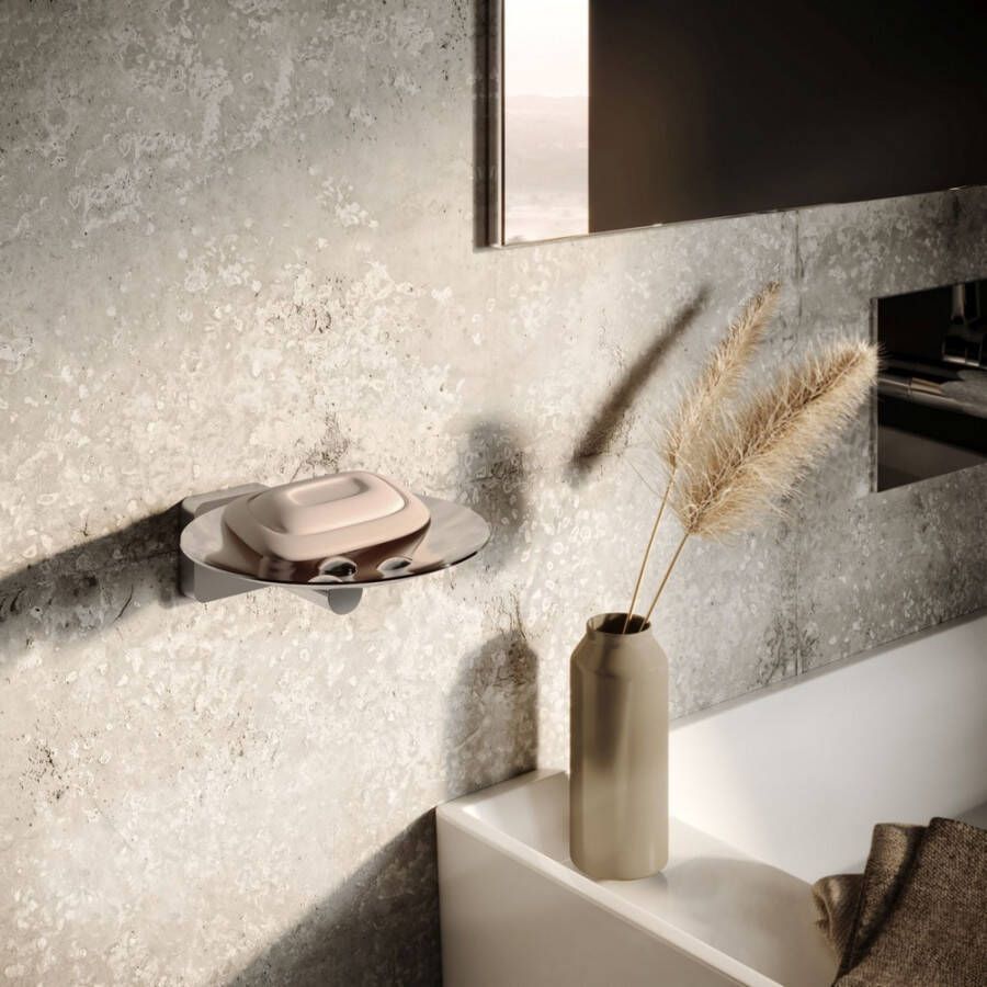 Hotbath Gal zeepschaal wandmodel 4 x 11 x 13 3 cm chroom