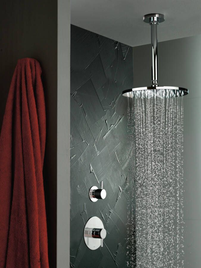 Douche Concurrent Hoofddouche Hotbath Mate Rond Geborsteld Nikkel