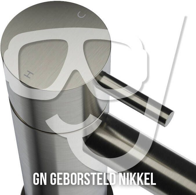 Hotbath Pal P060 baddoorvoerset 'follow-me' rond geborsteld nikkel - Foto 2