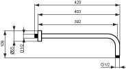 Ideal Standard Idealrain douchearm wandbevestiging 40cm chroom