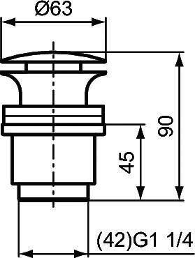 Ideal Standard pop up waste g1 1 4inch chroom