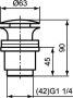 Ideal Standard pop up waste g1 1 4inch chroom - Thumbnail 1